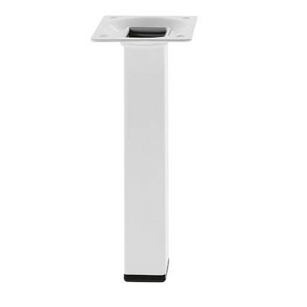 Pata cuadrada en Acero blanco. 25x25x500mm. - Mod. 3