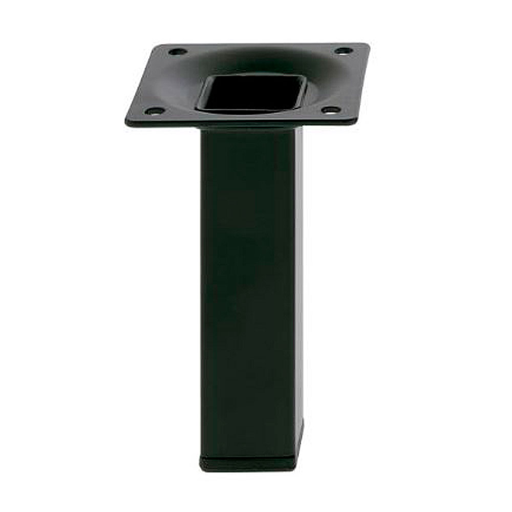 Pata cuadrada en Acero negro. 25x25x600mm. - Mod. 3