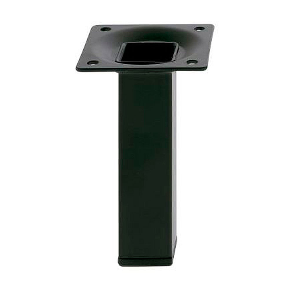 Pata cuadrada en Acero negro. 25x25x700mm. - Mod. 3