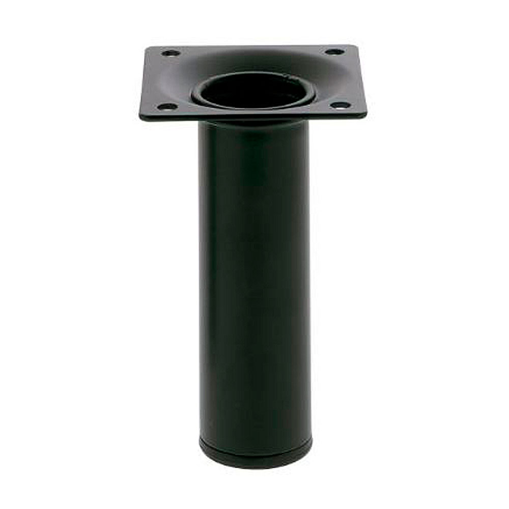 Pata redonda en Acero negro. Diam. 30x200mm. - Mod. 4