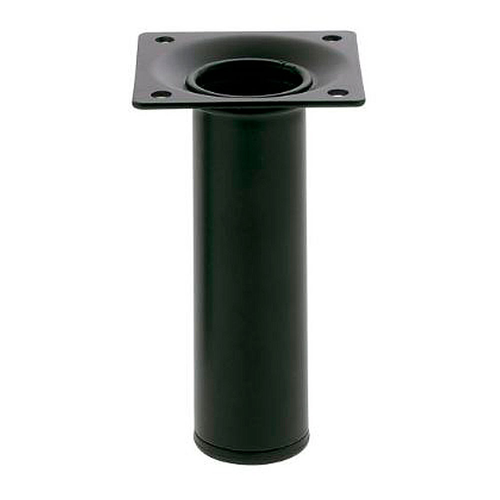 Pata redonda en Acero negro. Diam. 30x250mm. - Mod. 4