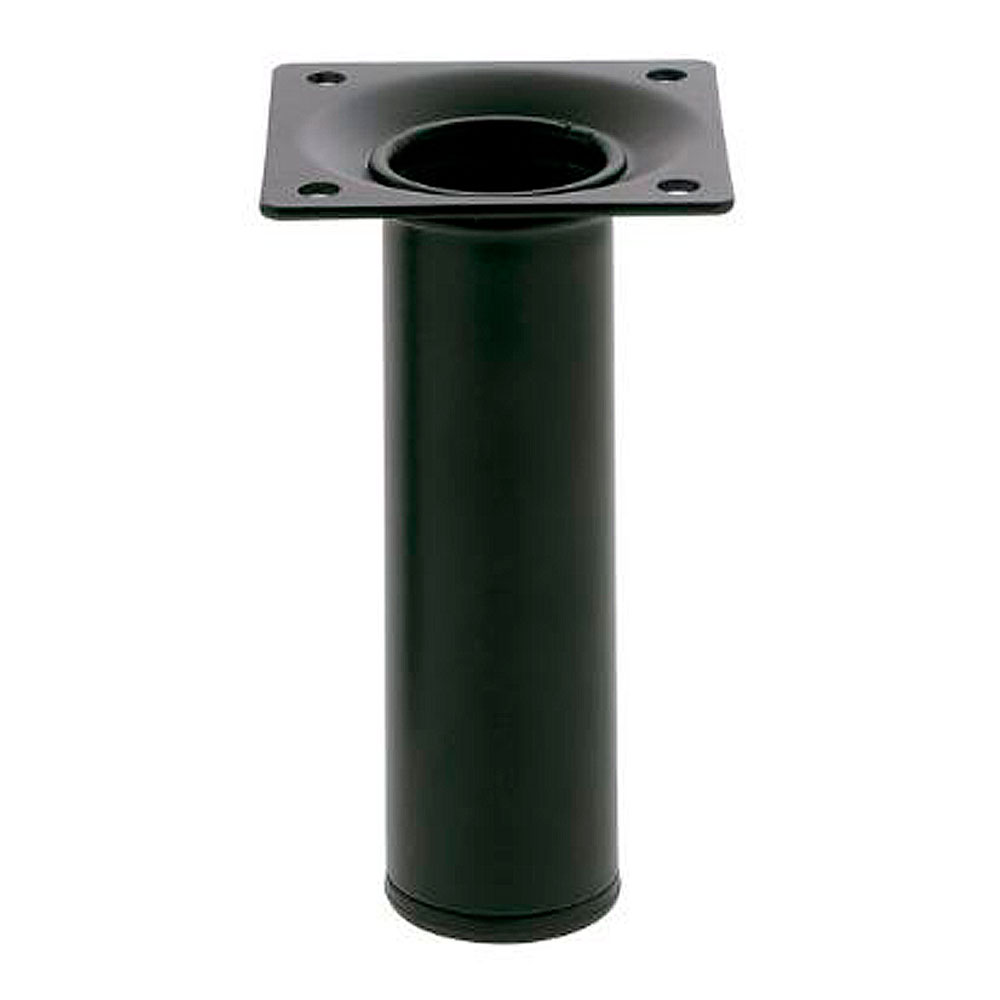 Pata redonda en Acero negro. Diam. 30x500mm. - Mod. 4
