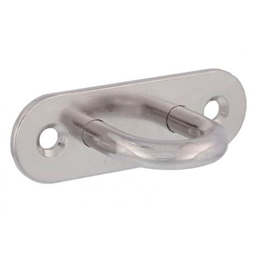 Placa de amarre oval 45x15mm. Acero inox. Aisi 316 - Mod. 30166
