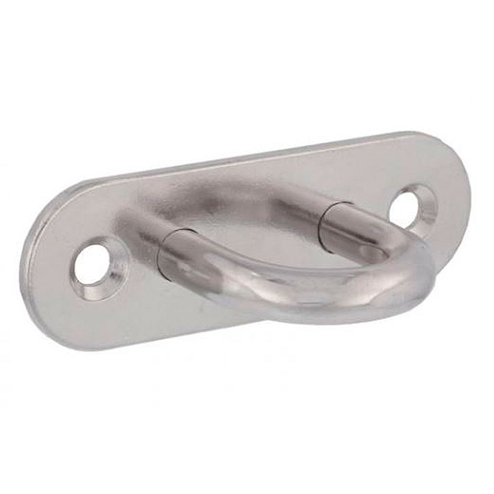Placa de amarre oval 60x20mm. Acero inox. Aisi 316 - Mod. 30166