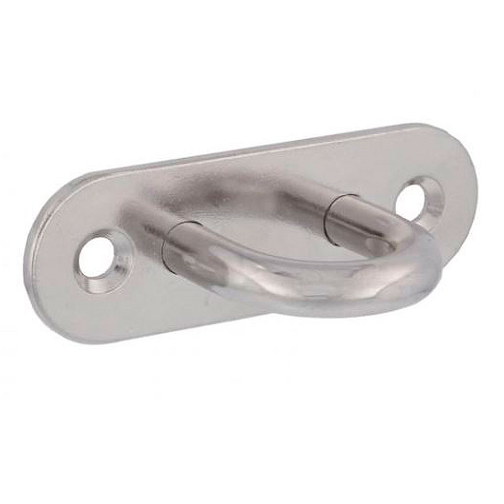 Placa de amarre oval 80x26mm. Acero inox. Aisi 316 - Mod. 30166