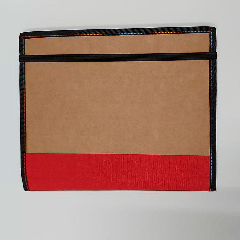 Tapa Cartón Kraft +Bloc Encolado Rojo A5 21x15