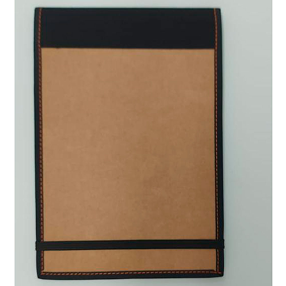 Tapa Cartón Kraft+Bloc Encolado Negro 15x21 A5 Apaisado