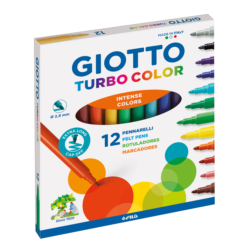 Rotuladores Giotto Turbo Color Estuche 12 uds. 