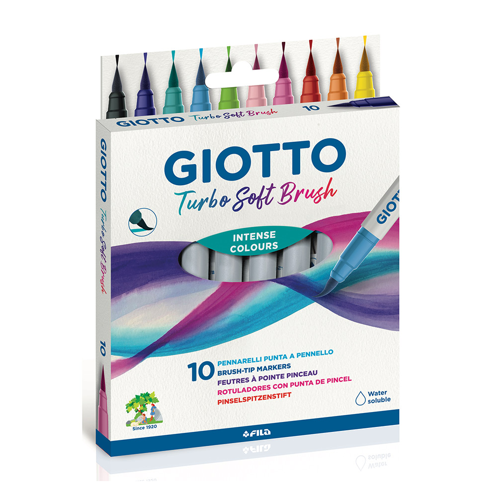 Rotuladores Giotto Turbo Soft Brush Estuche 10 uds.