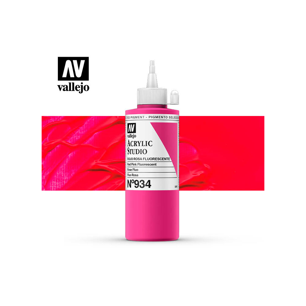 Pintura Acrylic Studio Rojo Rosa 200 Ml.