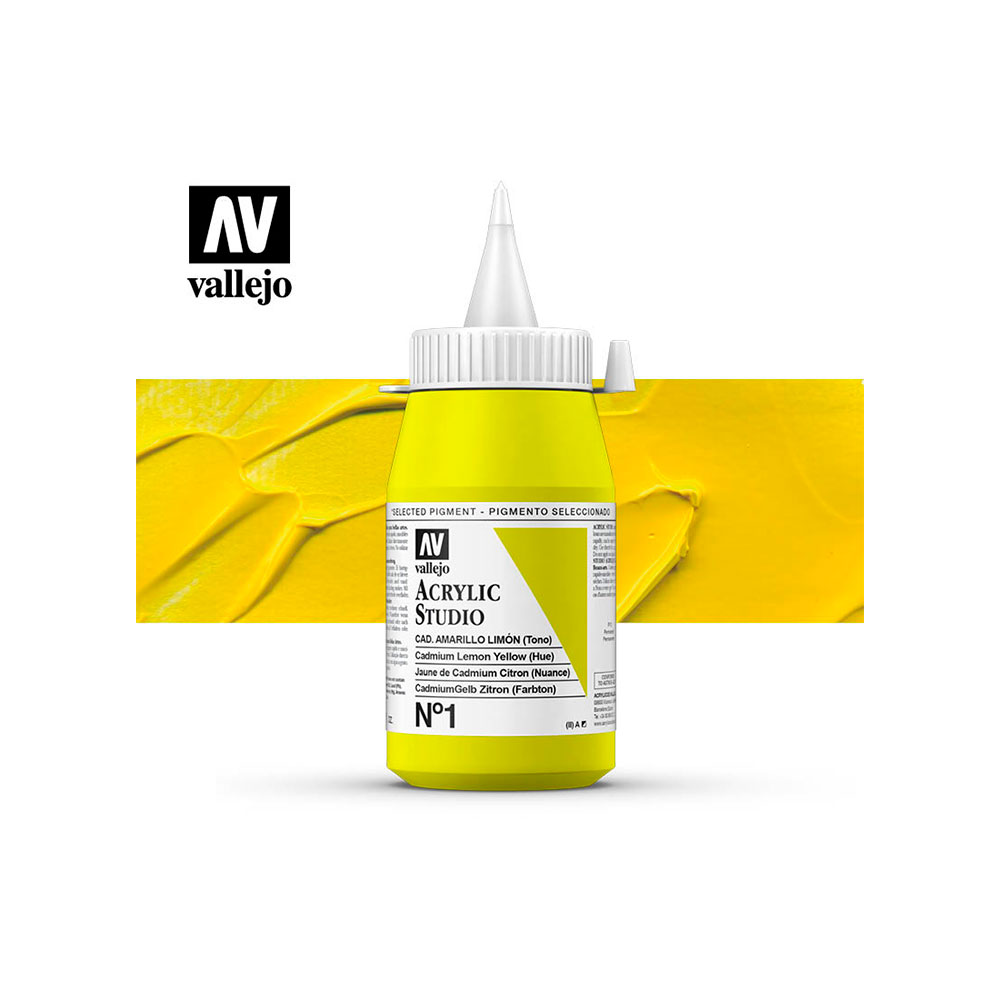 Pintura Acrylic Studio Cadmio Amarillo Limón 500 ml
