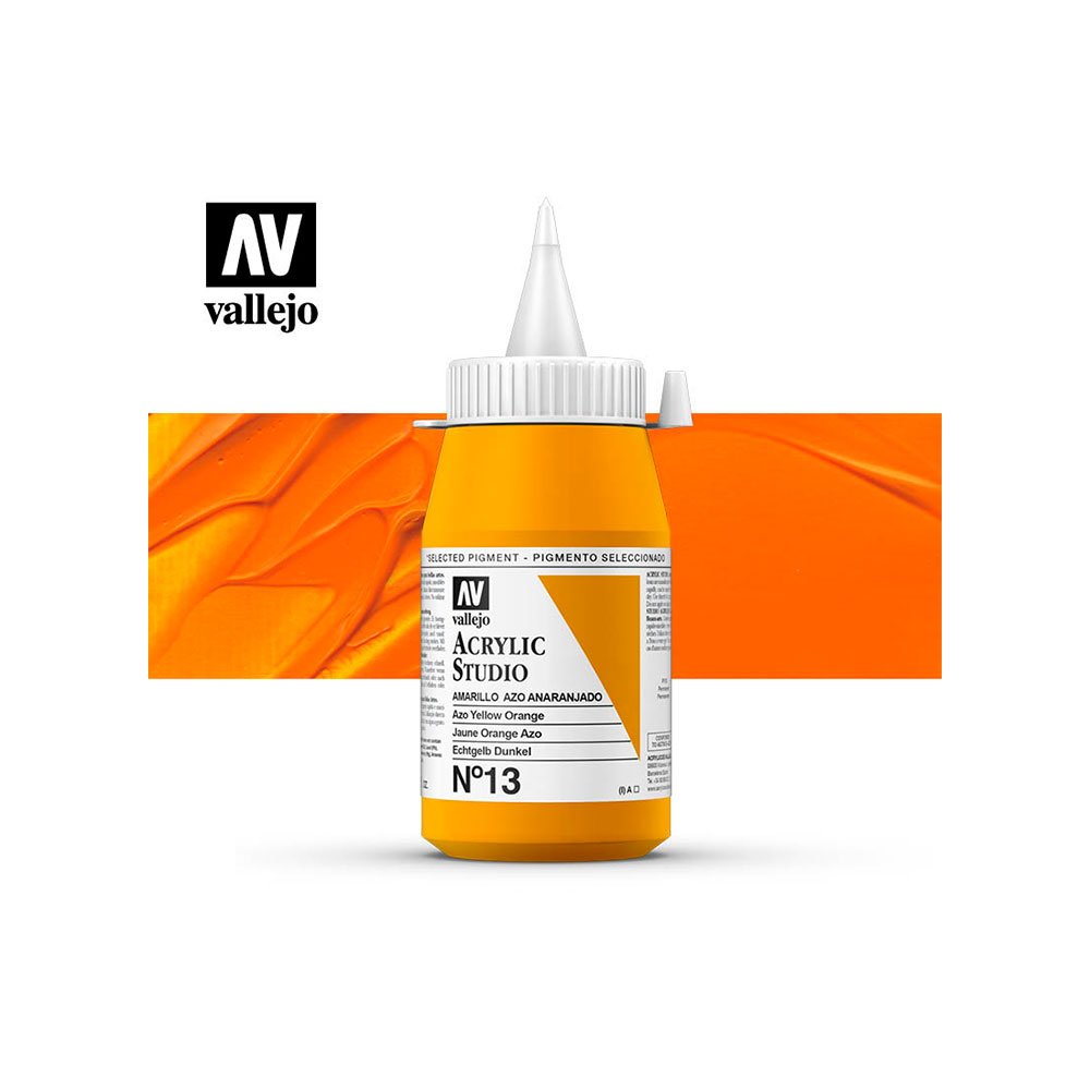 Pintura Acrylic Studio Amarillo Anaranjado 500 ml