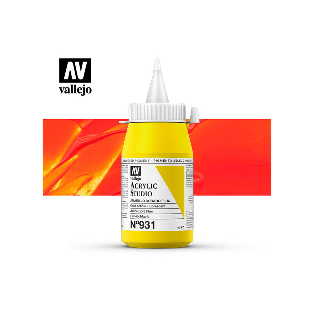 Pintura Acrylic Studio Amarillo Dorado 500 ml