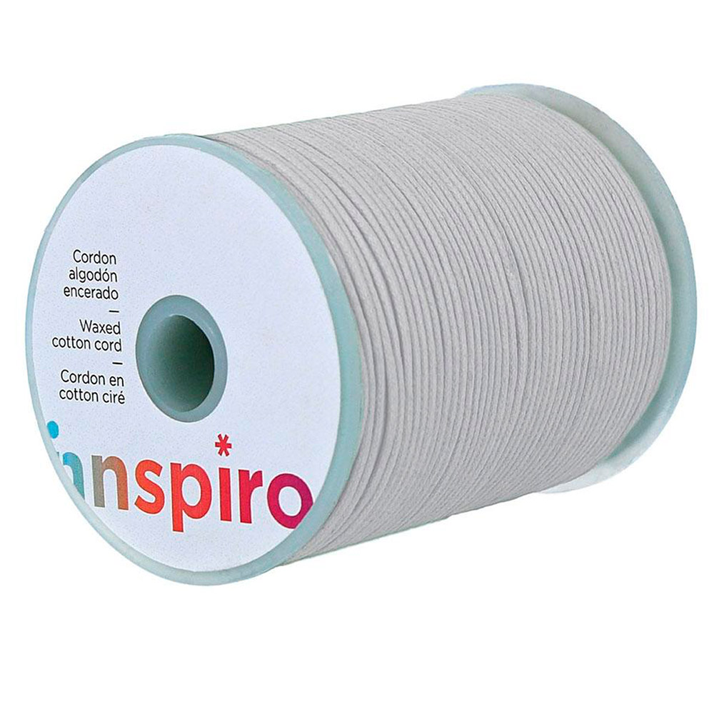Cordón Algodón Encerado Fino Blanco 1,0mm 100m