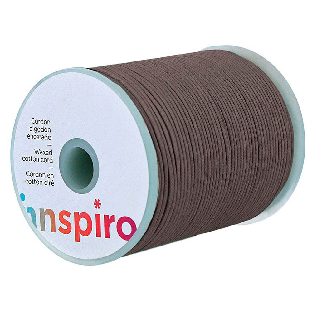 Cordón Algodón Encerado Fino Marrón 2,0mm 100m