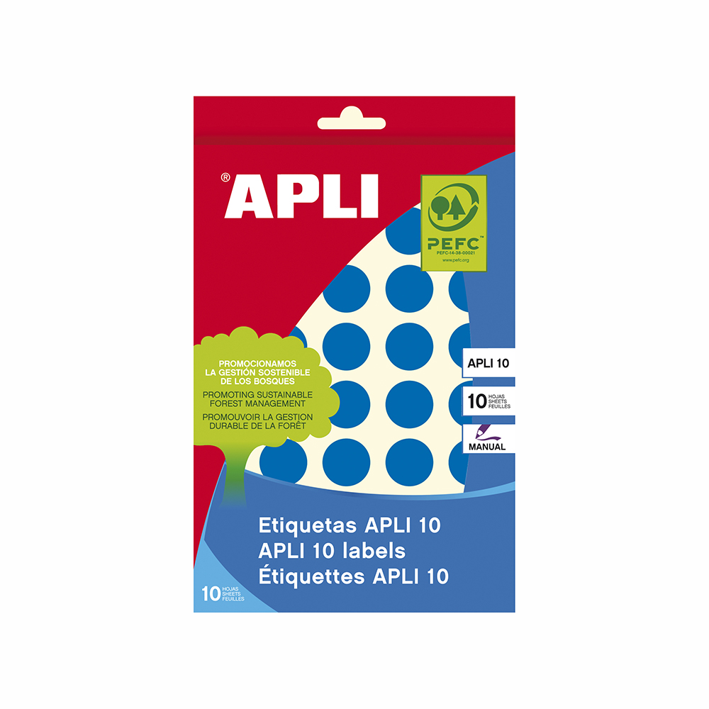 Etiquetas Autoadhesivas 19Mm Circulos Azules