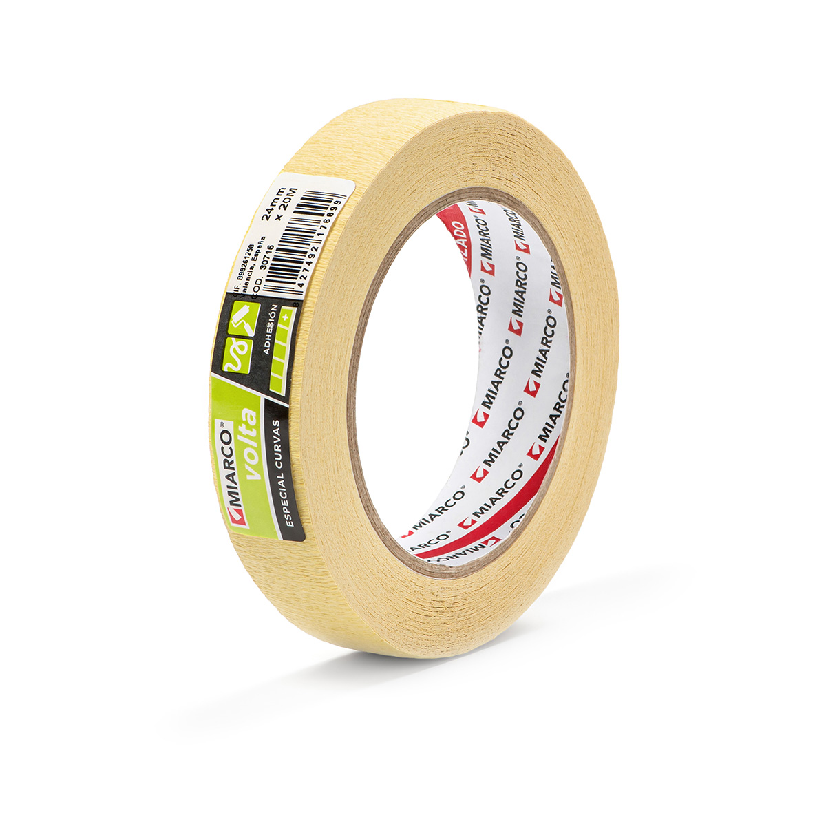 Cinta adhesiva Krepp Volta Curvas 24mm X 20m