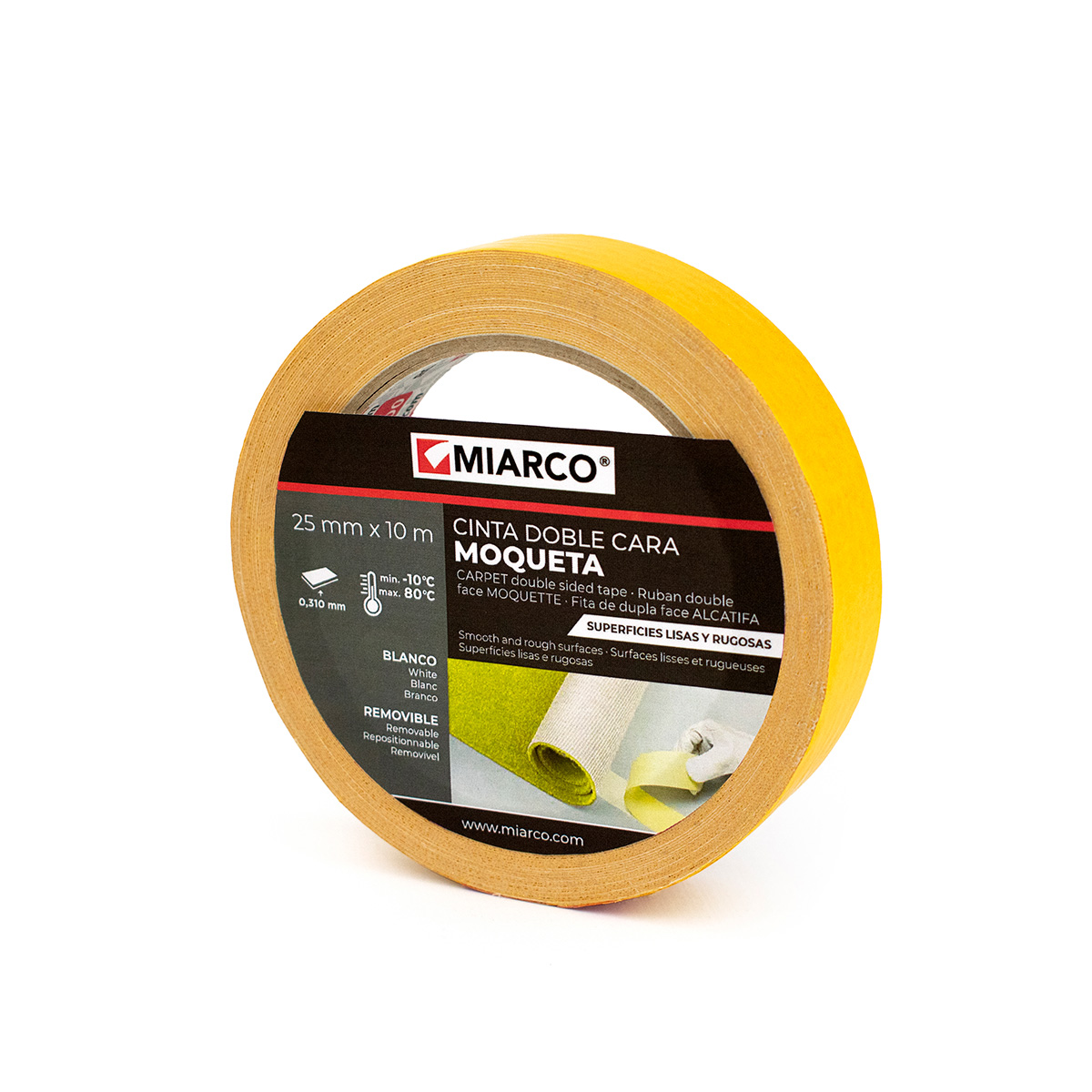 Cinta adhesiva doble cara Dc-450 Moqueta/Césped 25mm X 10m