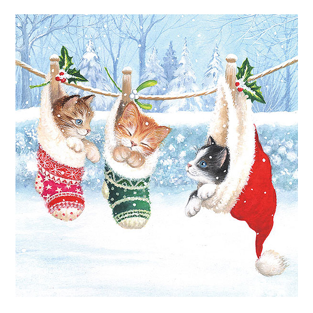 Servilleta Kitten In Winterland 33 x 33 cm (33 u.)