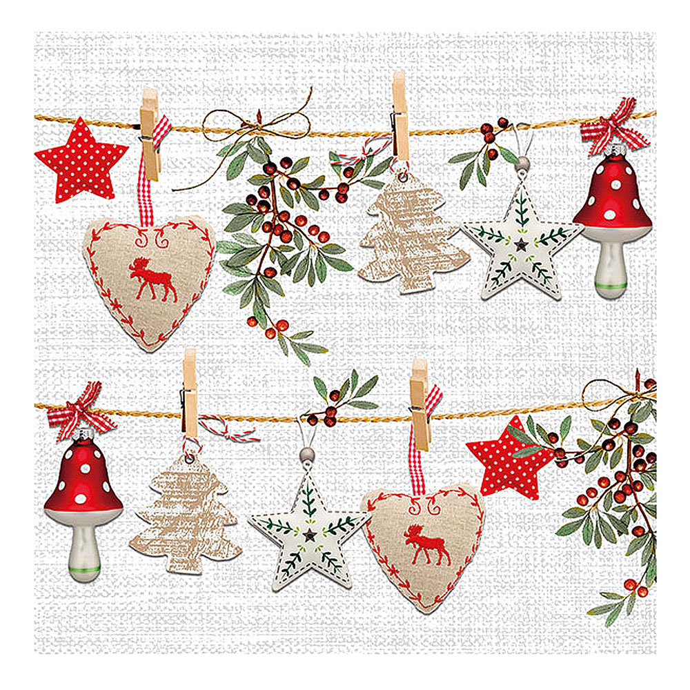 Servilleta Rustical Christmas 33 x 33 cm (33 u.)