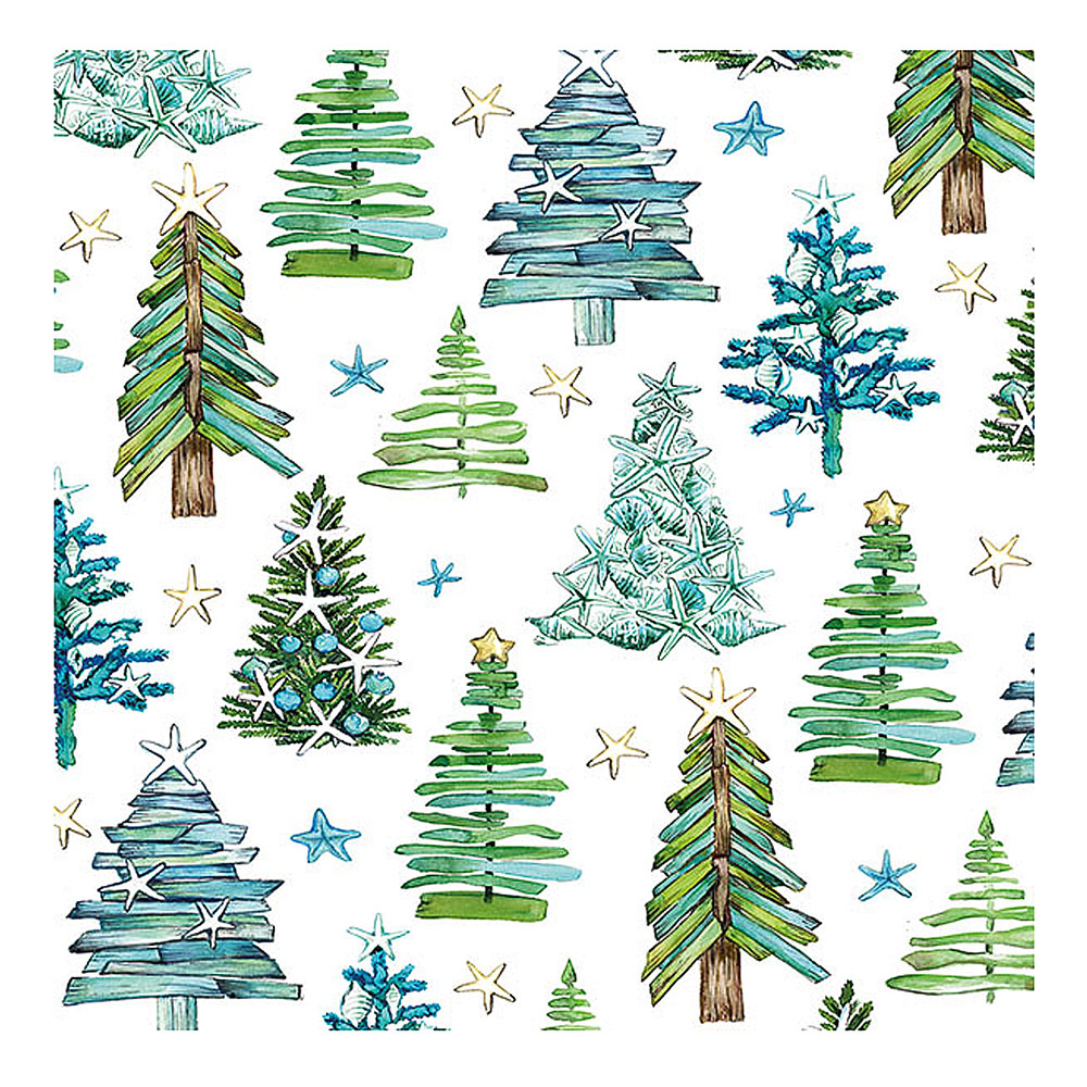 Servilleta Tree Pattern Green 33 x 33 cm (33 u.)