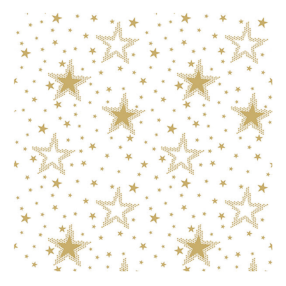 Servilleta Night Sky Gold/White 33 x 33 cm (33 u.)