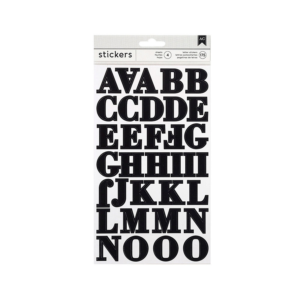 Pegatinas Alfabeto 175u. Black 346635