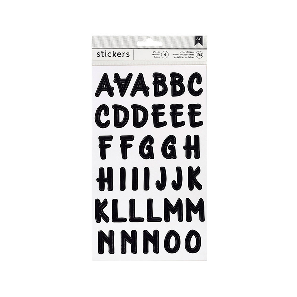 Pegatinas Alfabeto 194u. Brush Black 346640