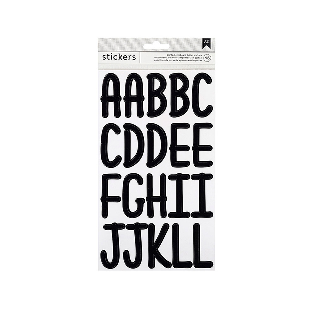 Pegatinas Alfabeto 96u. Stickers Black 346643