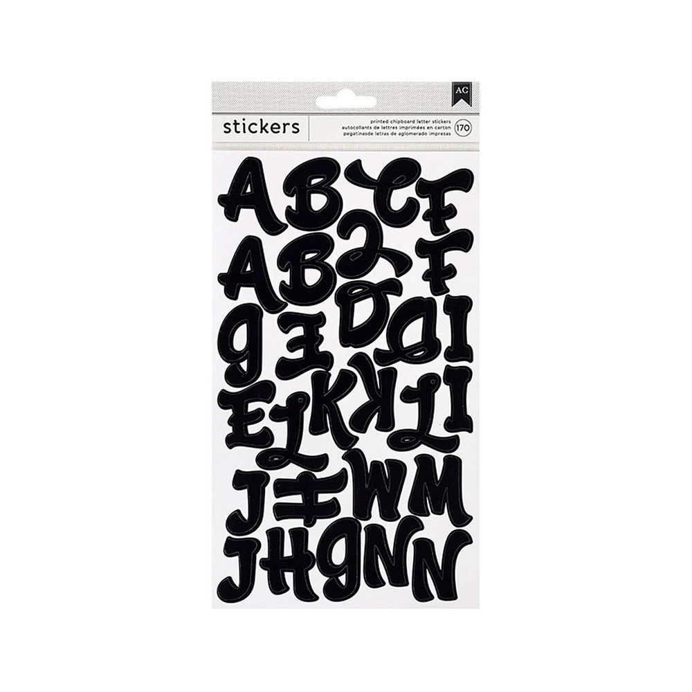 Pegatinas Alfabeto 170u. Stickers Black 346645