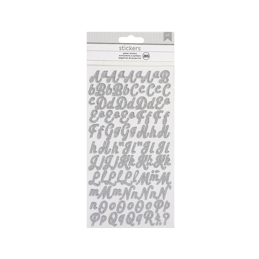 Pegatinas Alfabeto 265u. Silver Glitter 346653