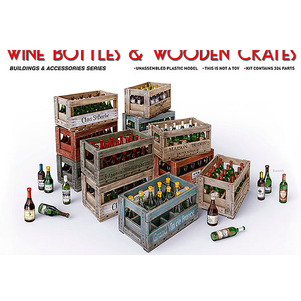 Miniart Accesorio 1/35 Wine Bottle+ W.Crates