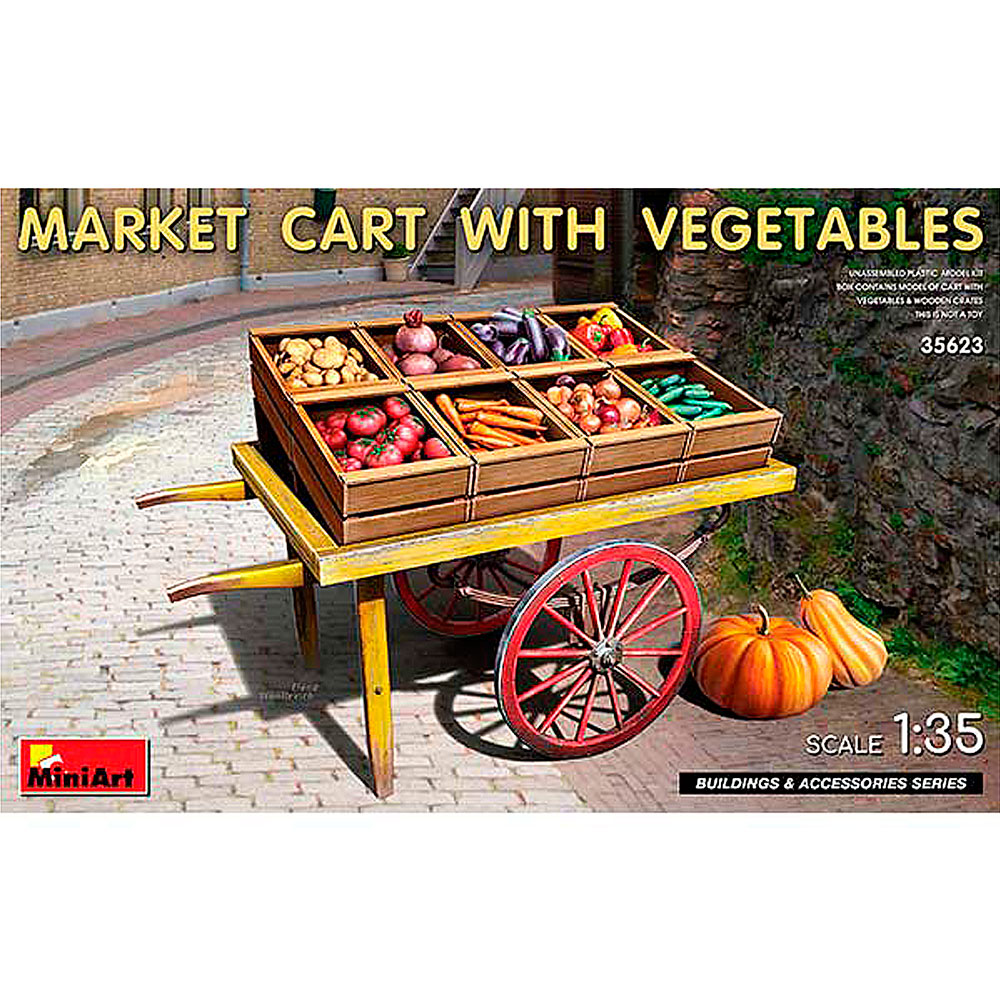 Miniart Accesorios 1/35 Market Cart With Vegetables