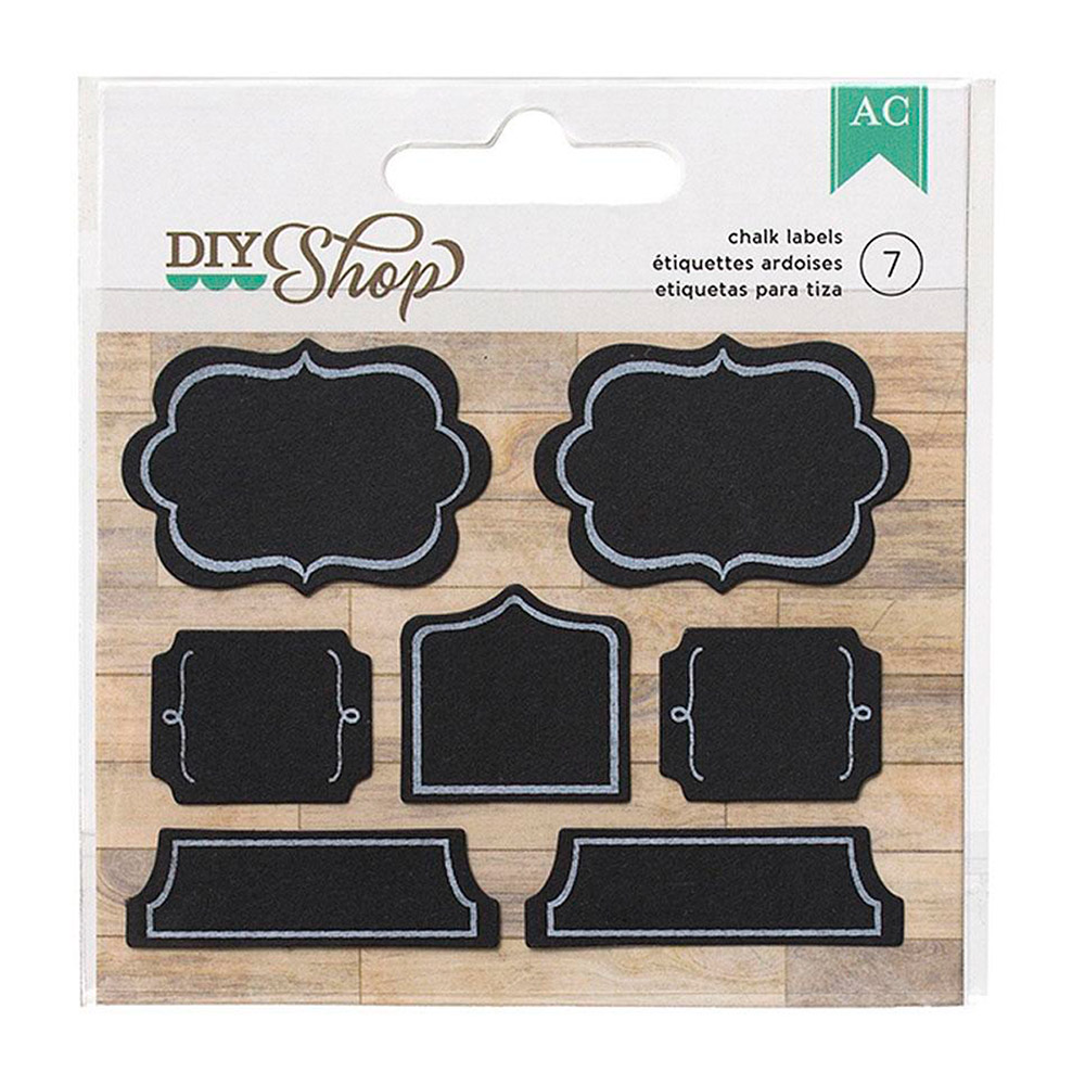 Set 7 Etiquetas Shop Chalk Shapes