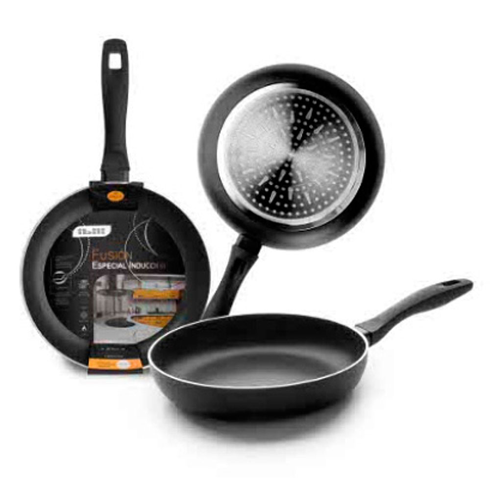 Sartén aluminio Fusion 24 cm (Válida para todos los fuegos incluida la induccion. Mango Soft Touch)