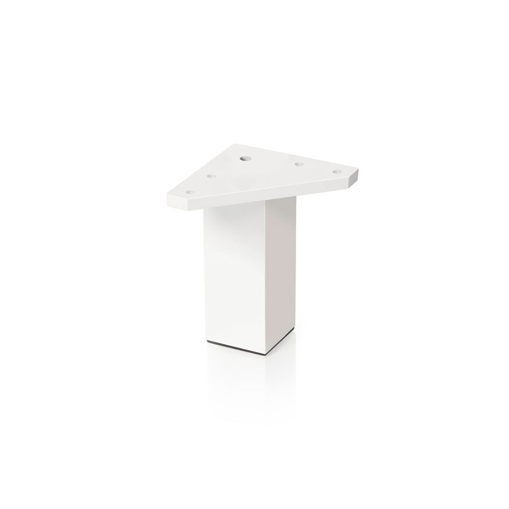 Pata Cuadrada ABS Blanco 40x80 mm