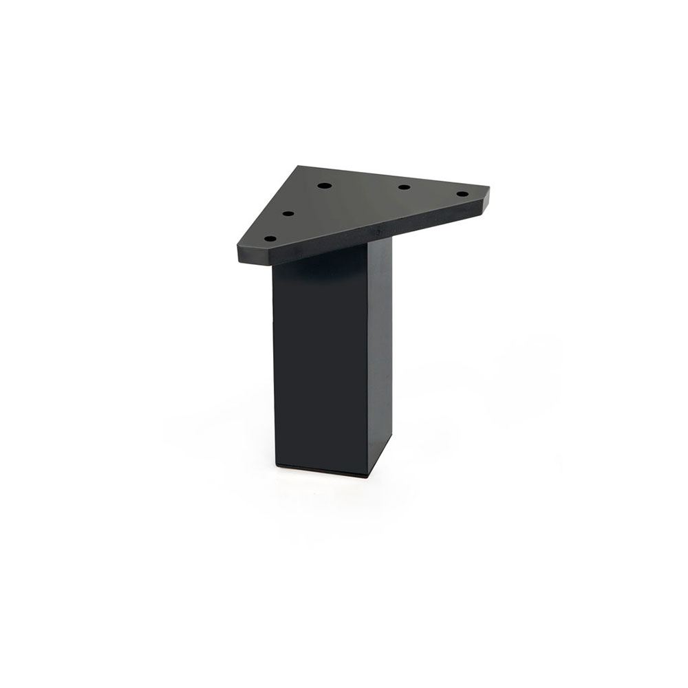 Pata Cuadrada ABS Negro 40x100 mm