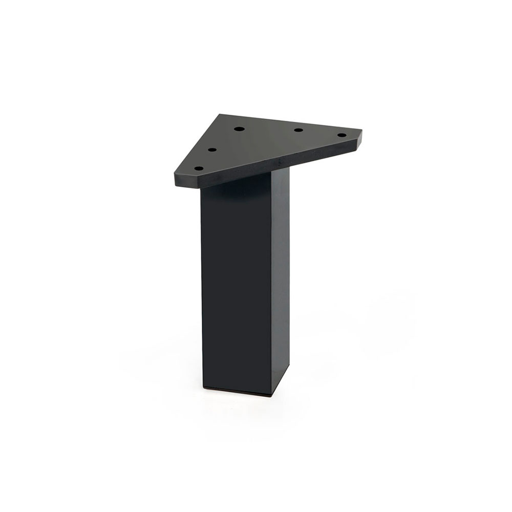 Pata Cuadrada ABS Negro 40x150 mm