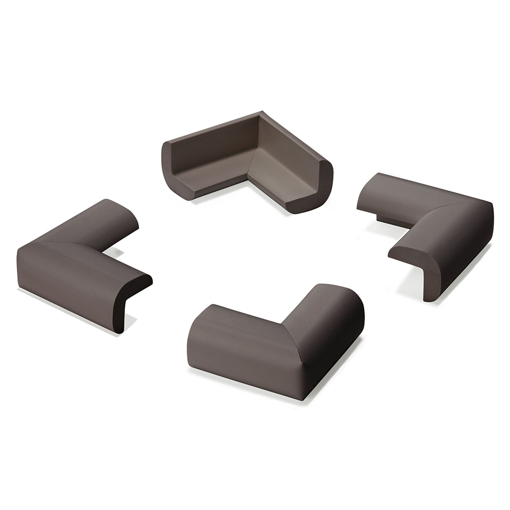 Deslizadores para muebles 35x35 mm.Adhes+tornillo / Gris. Blister 4 uds.
