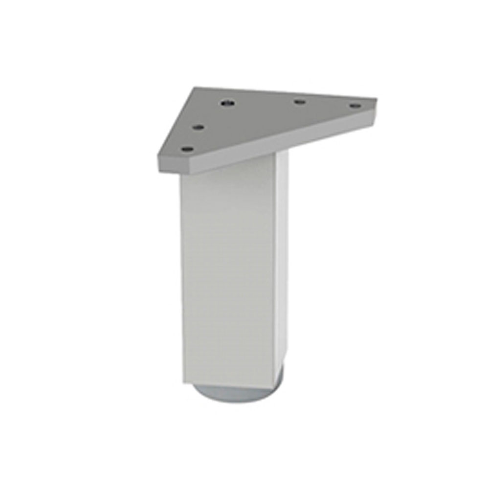 Pata Cuadrada Aluminio Mate Gris 40x100 mm con Regulador