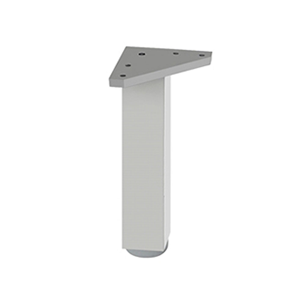 Pata Cuadrada Aluminio Mate Gris 40x200 mm con Regulador  