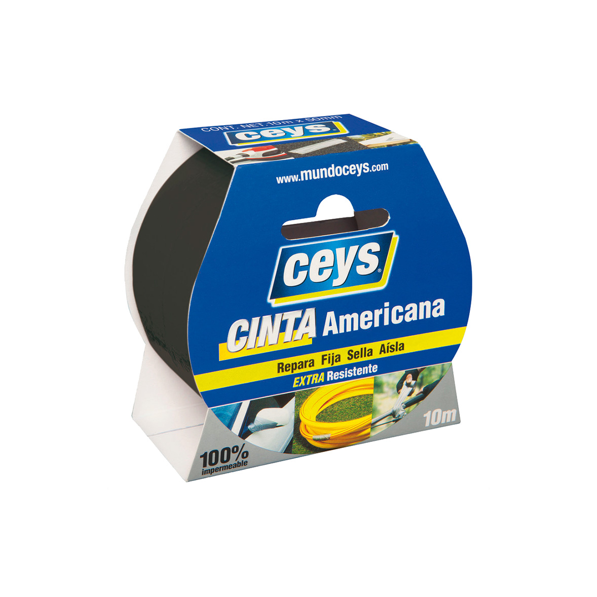 Tackceys C.Americana Negro Rollo 10Mx50