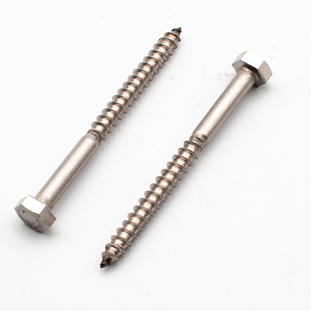 Tirafondo rosca madera 304 Din 571 6x60mm. (2u.)