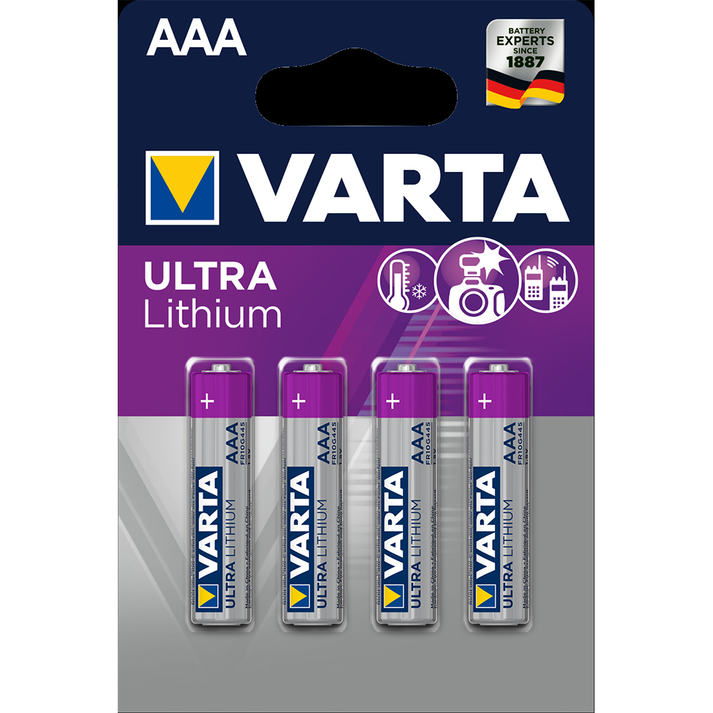 Pila Lithium Varta Profesional AAA - LR3, 4 Unidades