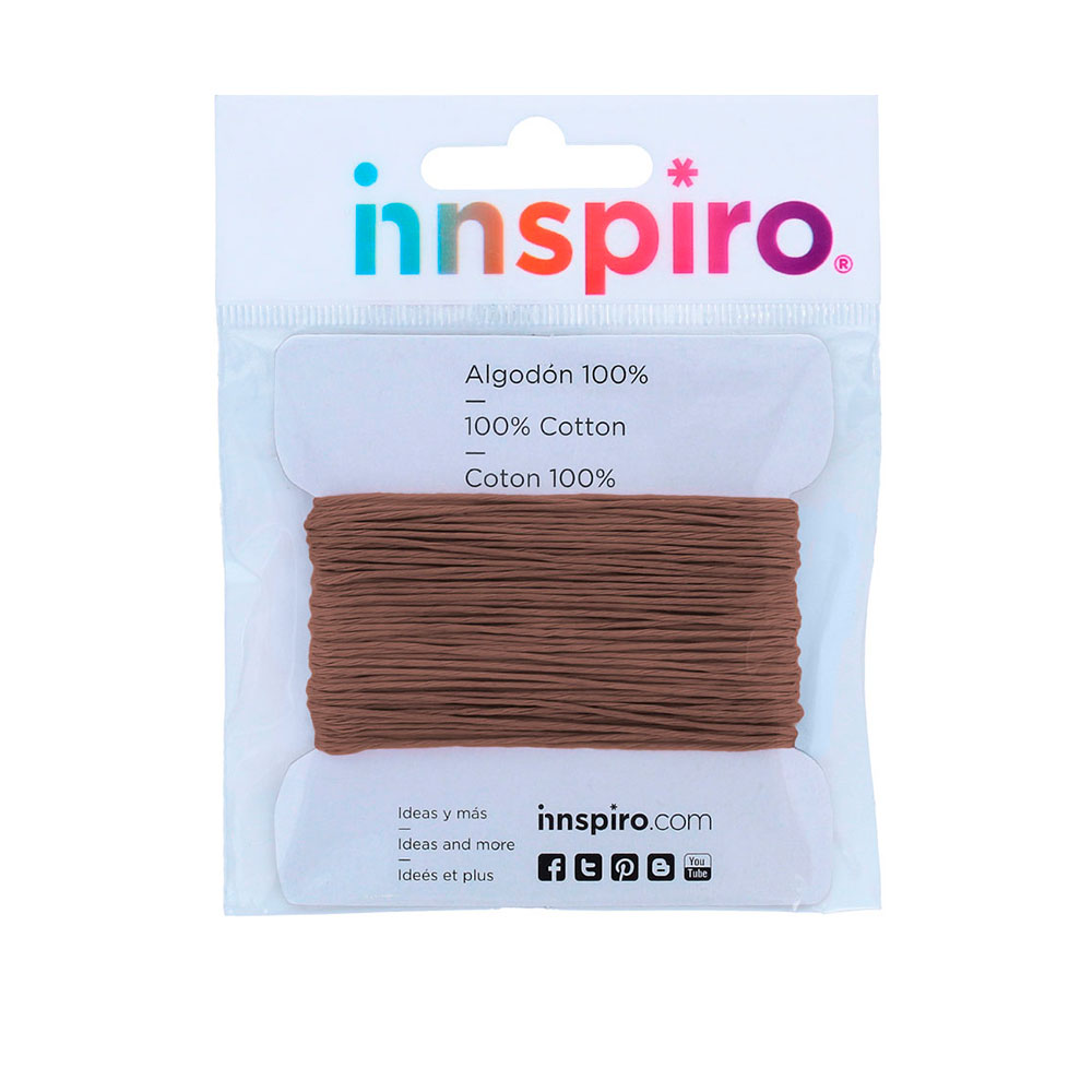 Hilo Algodón Encerado Marrón 0,5 mm (10 m)