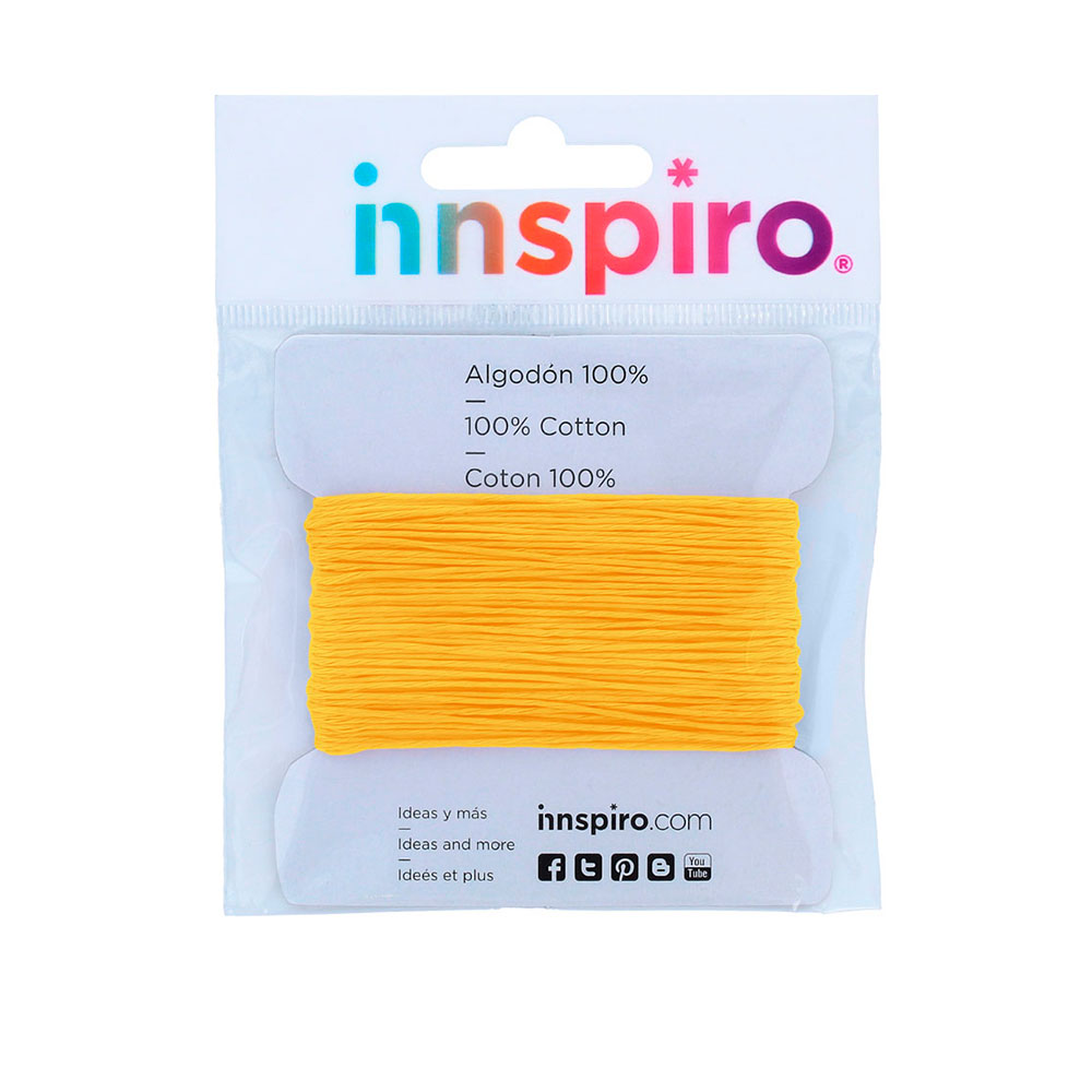 Hilo Algodón Encerado Amarillo 0,5 mm (10 m)