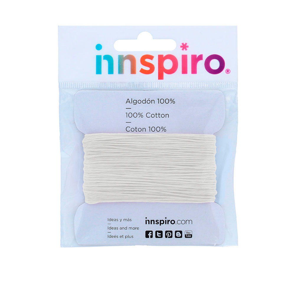 Hilo Algodón Encerado Blanco 1,5 mm (10 m)