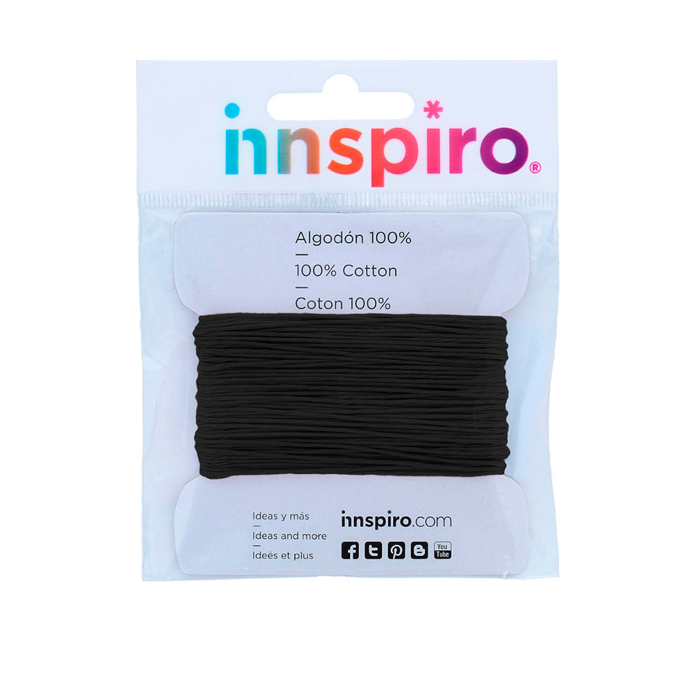 Hilo Algodón Encerado Negro 1,5 mm (10 m)