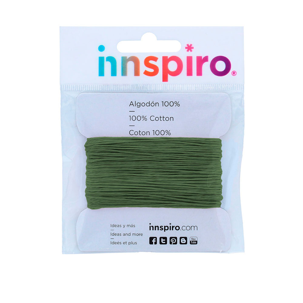 Hilo Algodón Encerado Verde 1,5 mm (10 m)