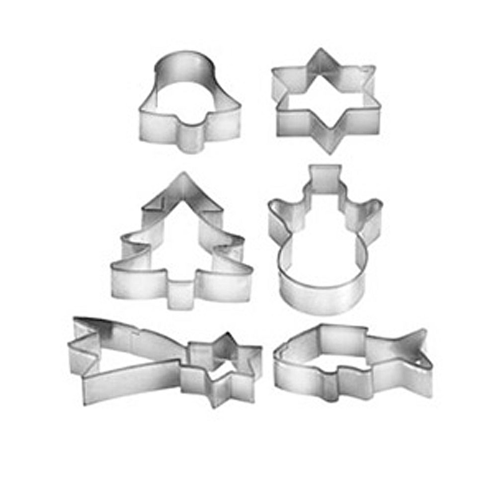 Jgo. 6 cortapastas Navidad en anilla Delicia